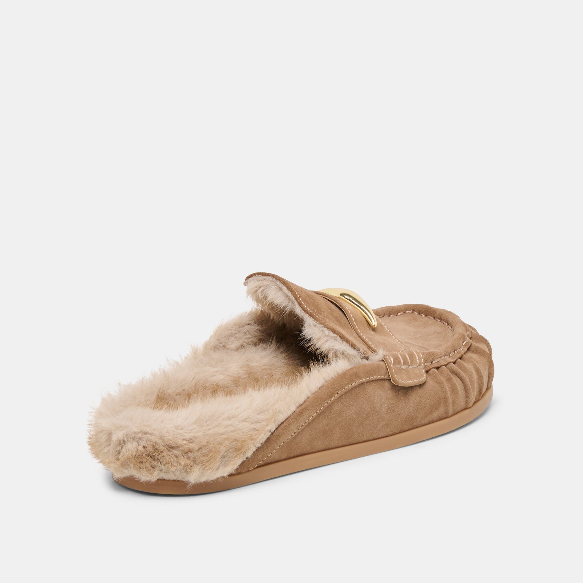 Jodero Plush Mushroom Suede Flats Dolce Vita