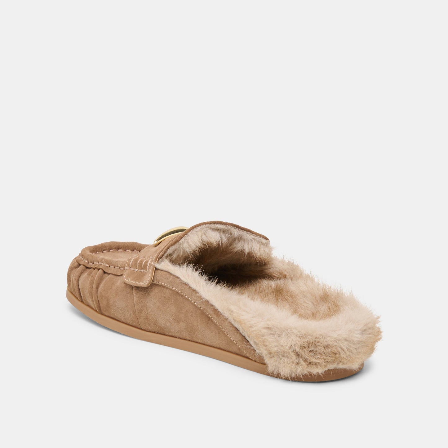 Jodero Plush Mushroom Suede Flats Dolce Vita