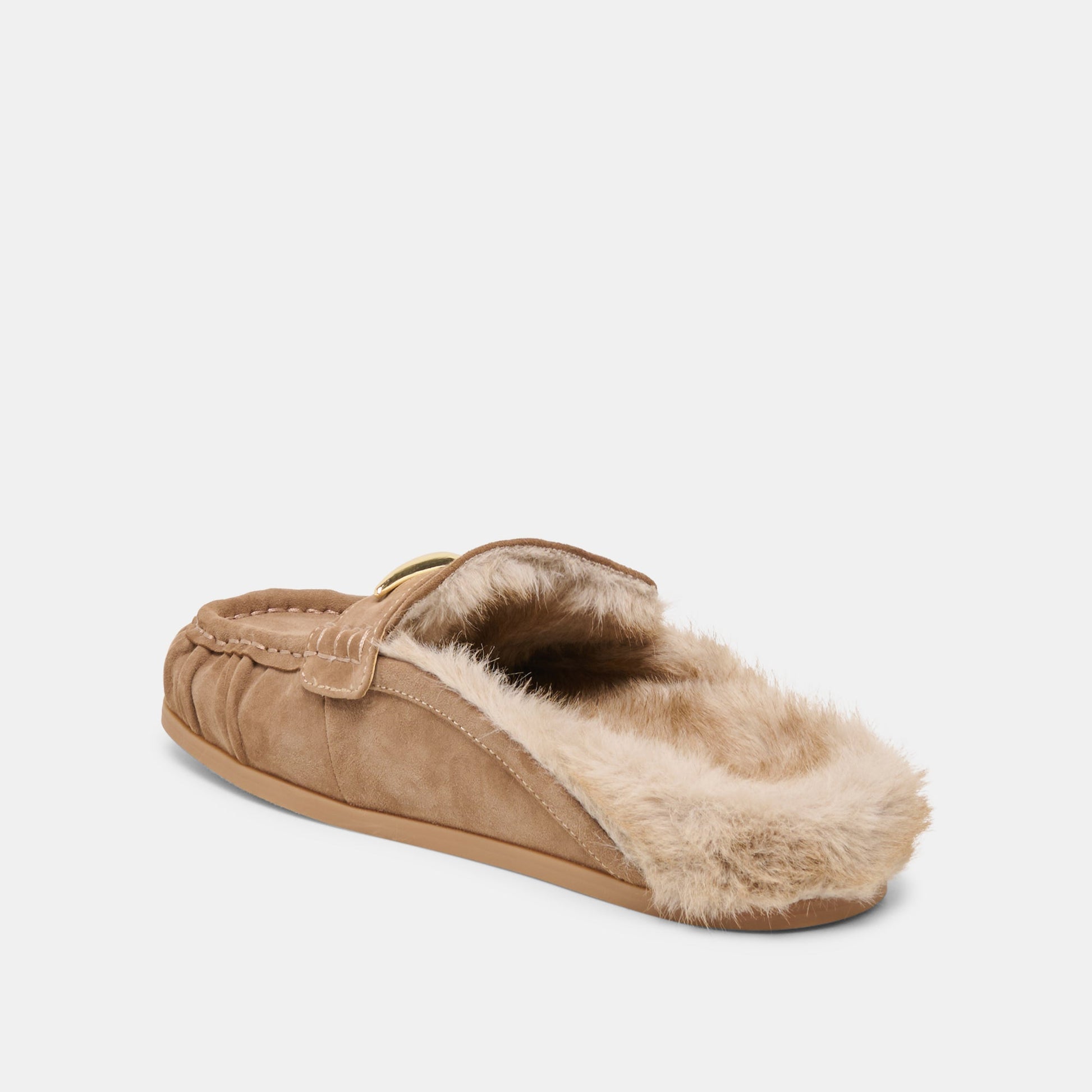Jodero Plush Mushroom Suede Flats Dolce Vita