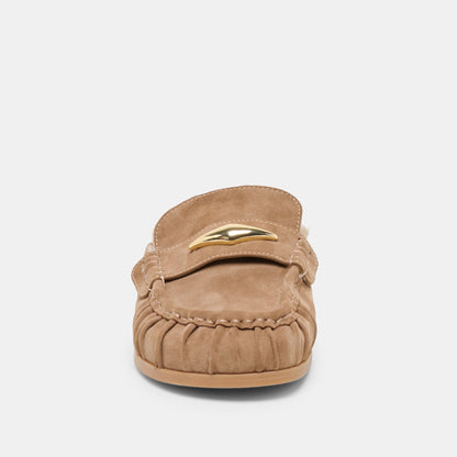 Jodero Plush Mushroom Suede Flats Dolce Vita