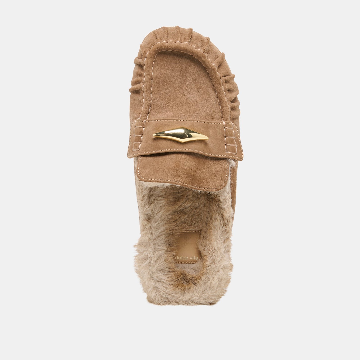 Jodero Plush Mushroom Suede Flats Dolce Vita