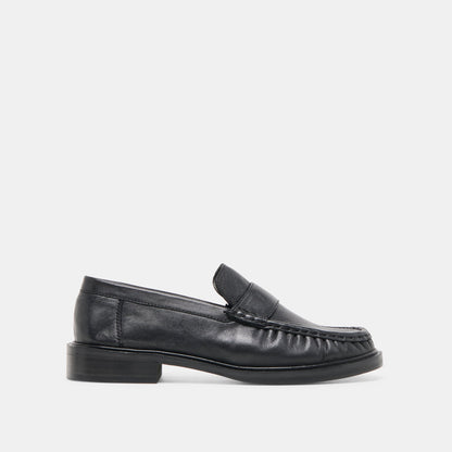 Bodi Black Leather Loafers Dolce Vita