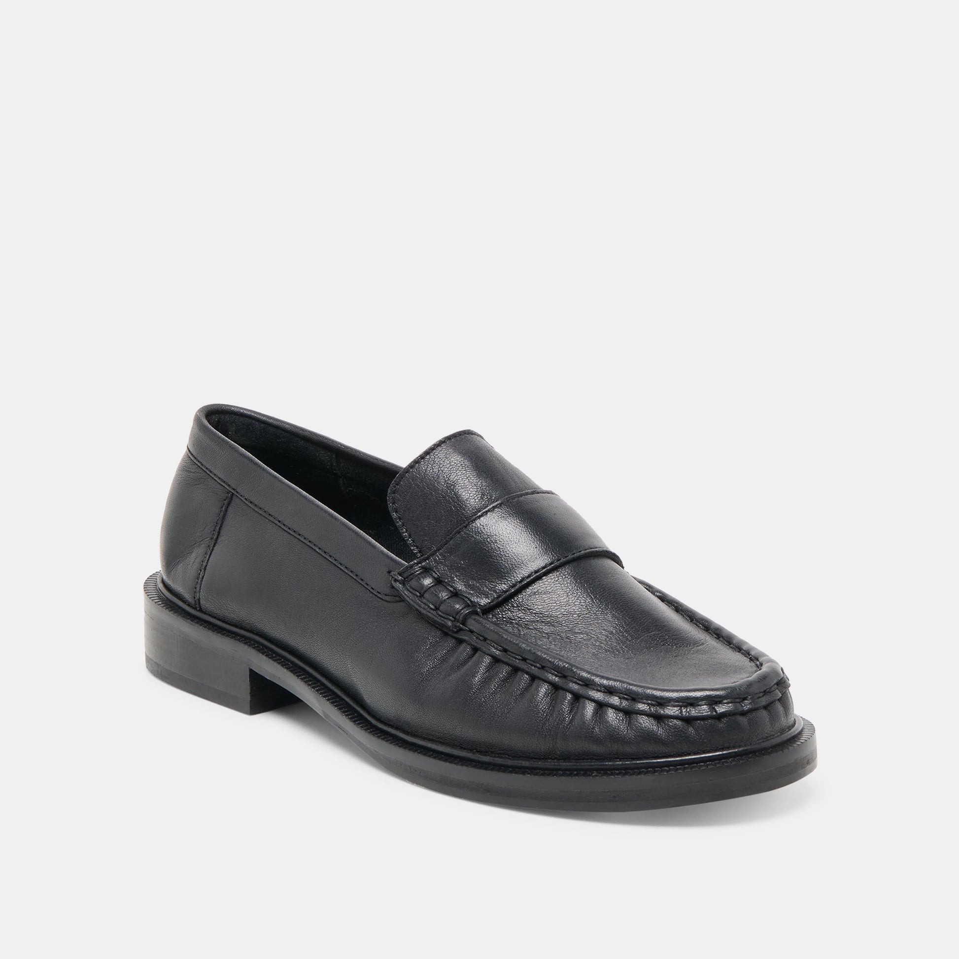 Bodi Black Leather Loafers Dolce Vita
