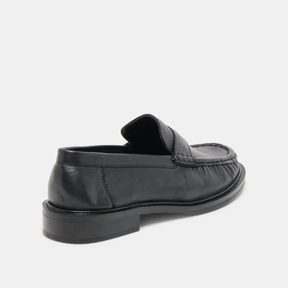Bodi Black Leather Loafers Dolce Vita