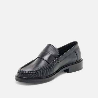 Bodi Black Leather Loafers Dolce Vita