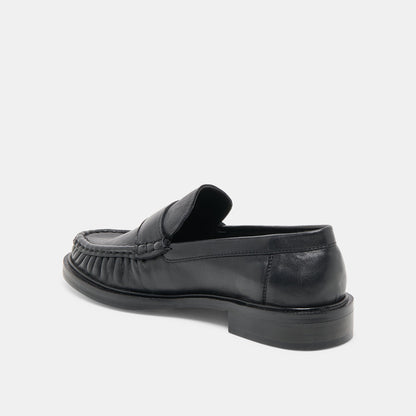 Bodi Black Leather Loafers Dolce Vita
