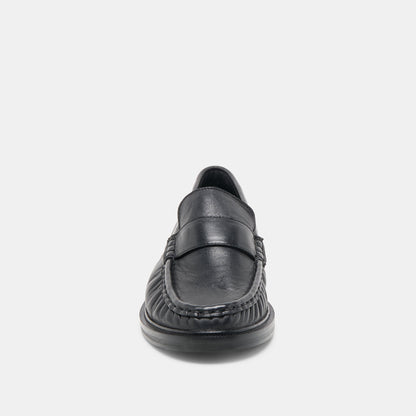 Bodi Black Leather Loafers Dolce Vita