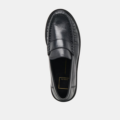 Bodi Black Leather Loafers Dolce Vita