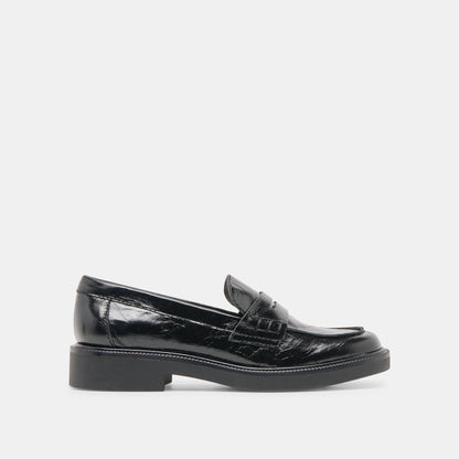 Tiggy Midnight Crinkle Patent Loafers Dolce Vita