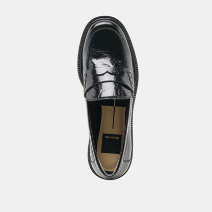 Tiggy Midnight Crinkle Patent Loafers Dolce Vita