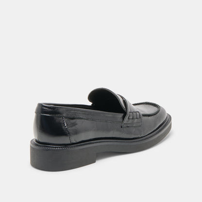Tiggy Midnight Crinkle Patent Loafers Dolce Vita