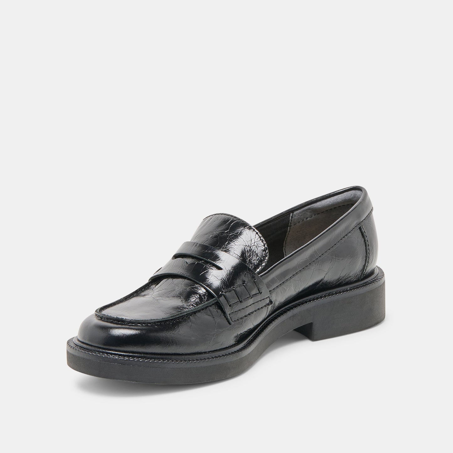 Tiggy Midnight Crinkle Patent Loafers Dolce Vita