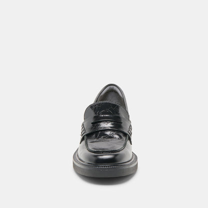 Tiggy Midnight Crinkle Patent Loafers Dolce Vita