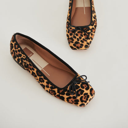 Anisa Ballet Flats DK LEOPARD CALF HAIR Dolce Vita