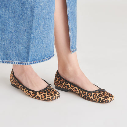 Anisa Ballet Flats DK LEOPARD CALF HAIR Dolce Vita