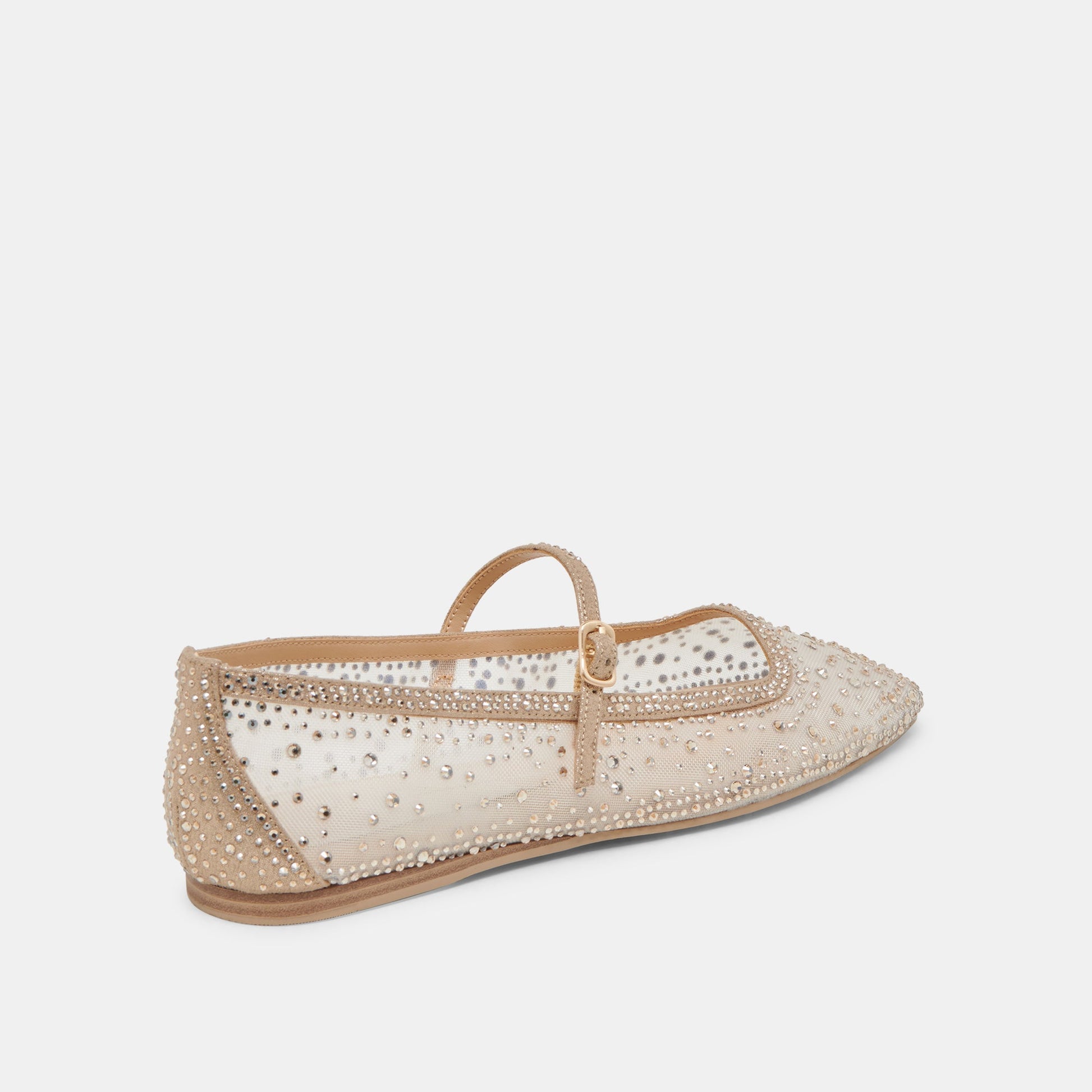 REYES CRYSTAL BALLET FLATS GOLD MESH Dolce Vita