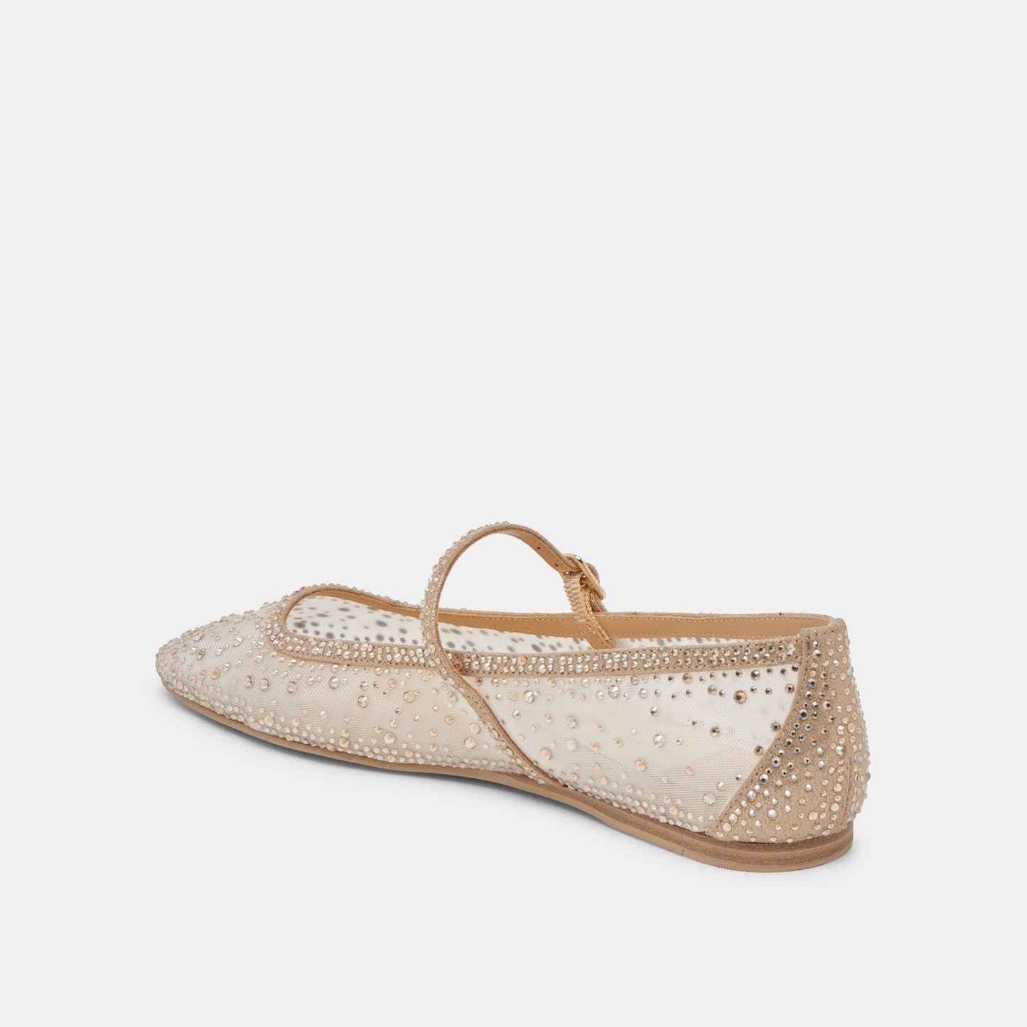 REYES CRYSTAL BALLET FLATS GOLD MESH Dolce Vita