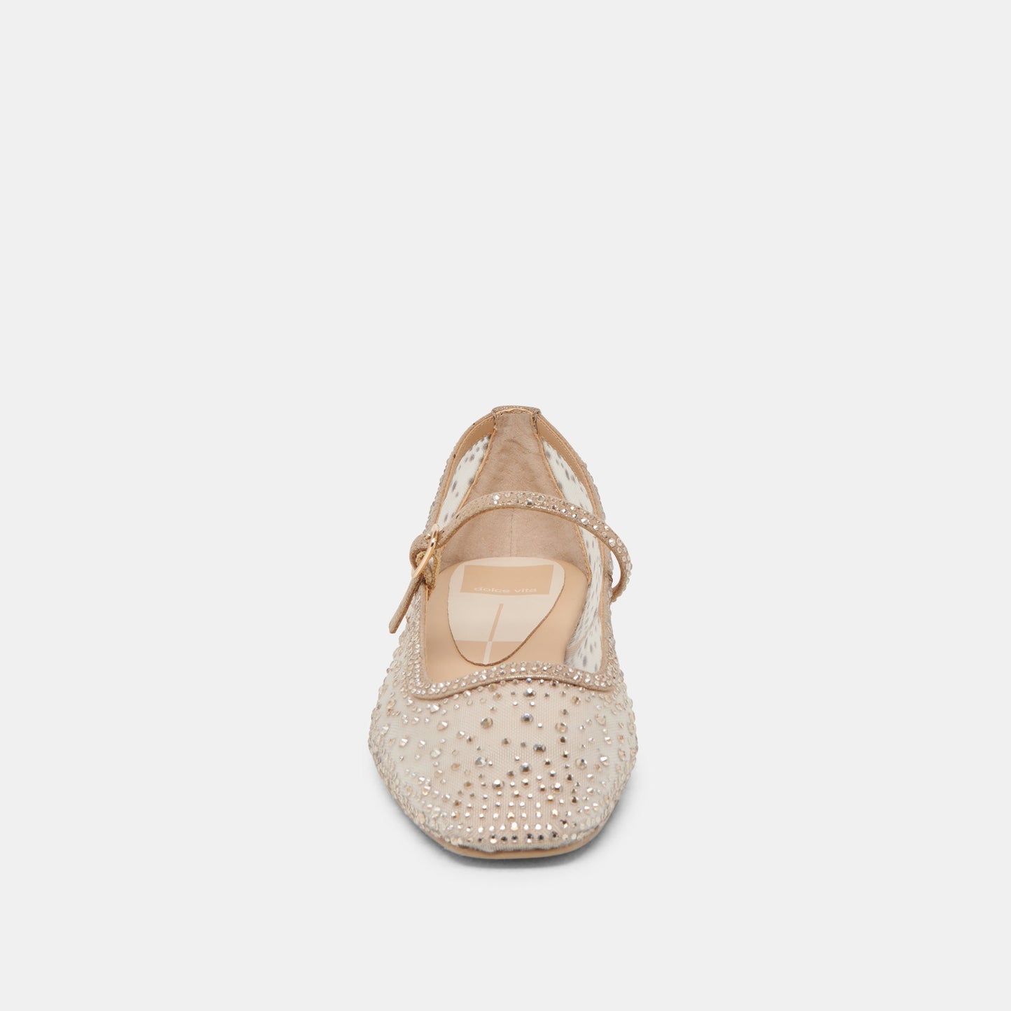 REYES CRYSTAL BALLET FLATS GOLD MESH Dolce Vita