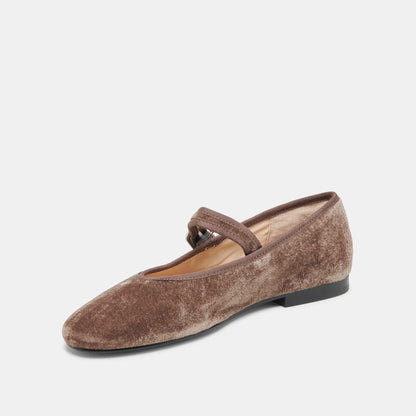 ROSLYN BALLET FLATS SMOKE VELVET Dolce Vita