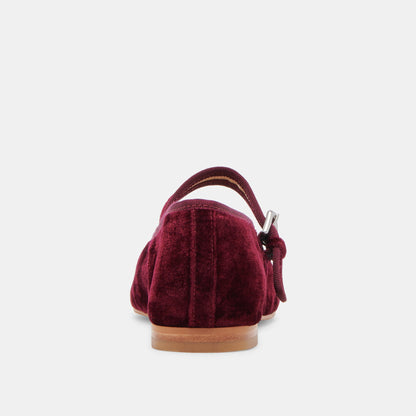 ROSLYN BALLET FLATS WINE VELVET Dolce Vita