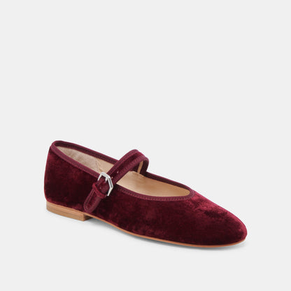 ROSLYN BALLET FLATS WINE VELVET Dolce Vita