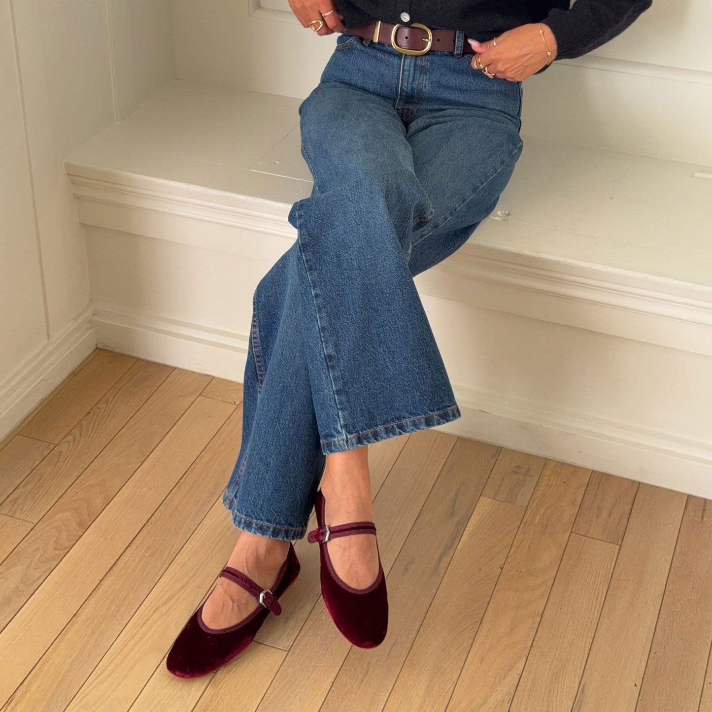 ROSLYN BALLET FLATS WINE VELVET Dolce Vita