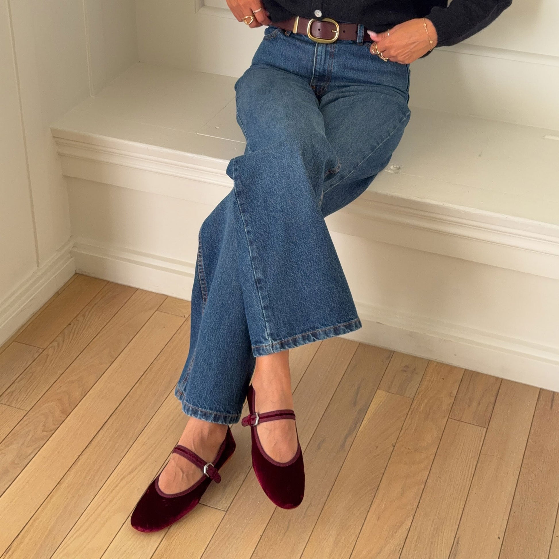 ROSLYN BALLET FLATS WINE VELVET Dolce Vita