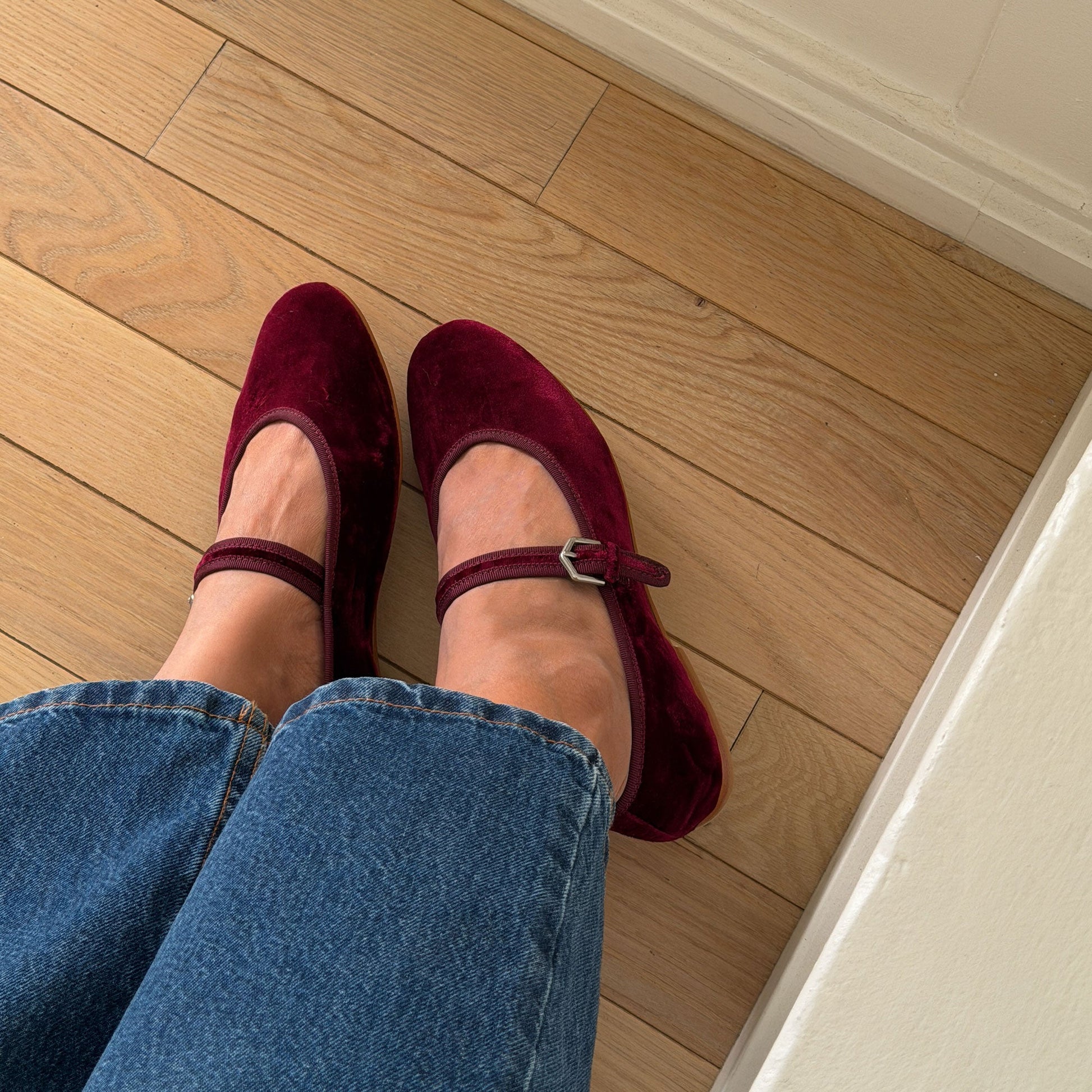 ROSLYN BALLET FLATS WINE VELVET Dolce Vita