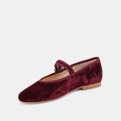 ROSLYN BALLET FLATS WINE VELVET Dolce Vita