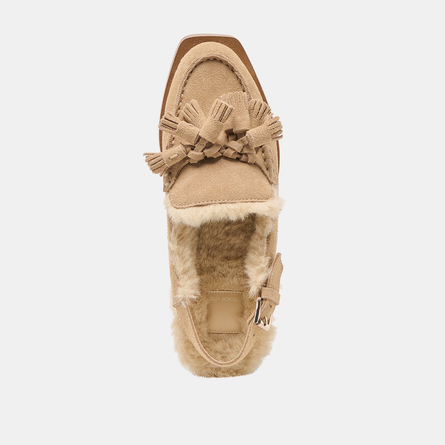 Hamlit Plush Dk Taupe Suede Loafers Dolce Vita