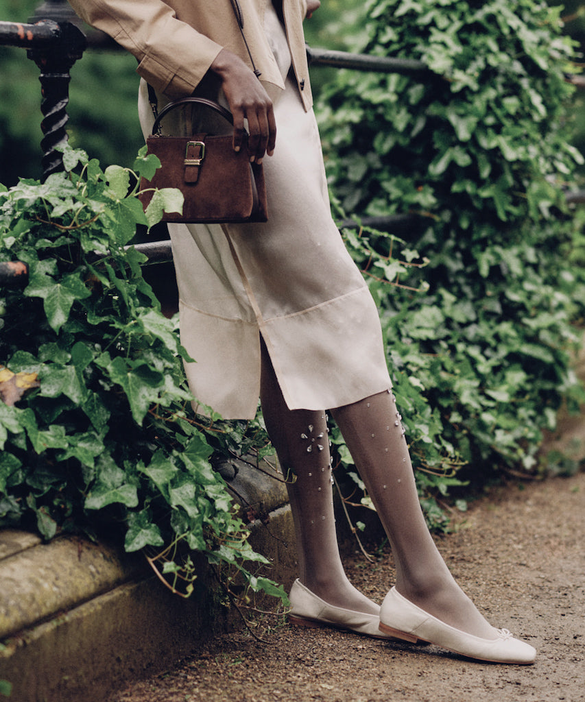 Anisa Ballet Flats CREME CRINKLE PATENT Dolce Vita