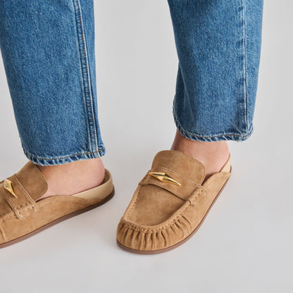Jodero Lt Brown Suede Flats Dolce Vita