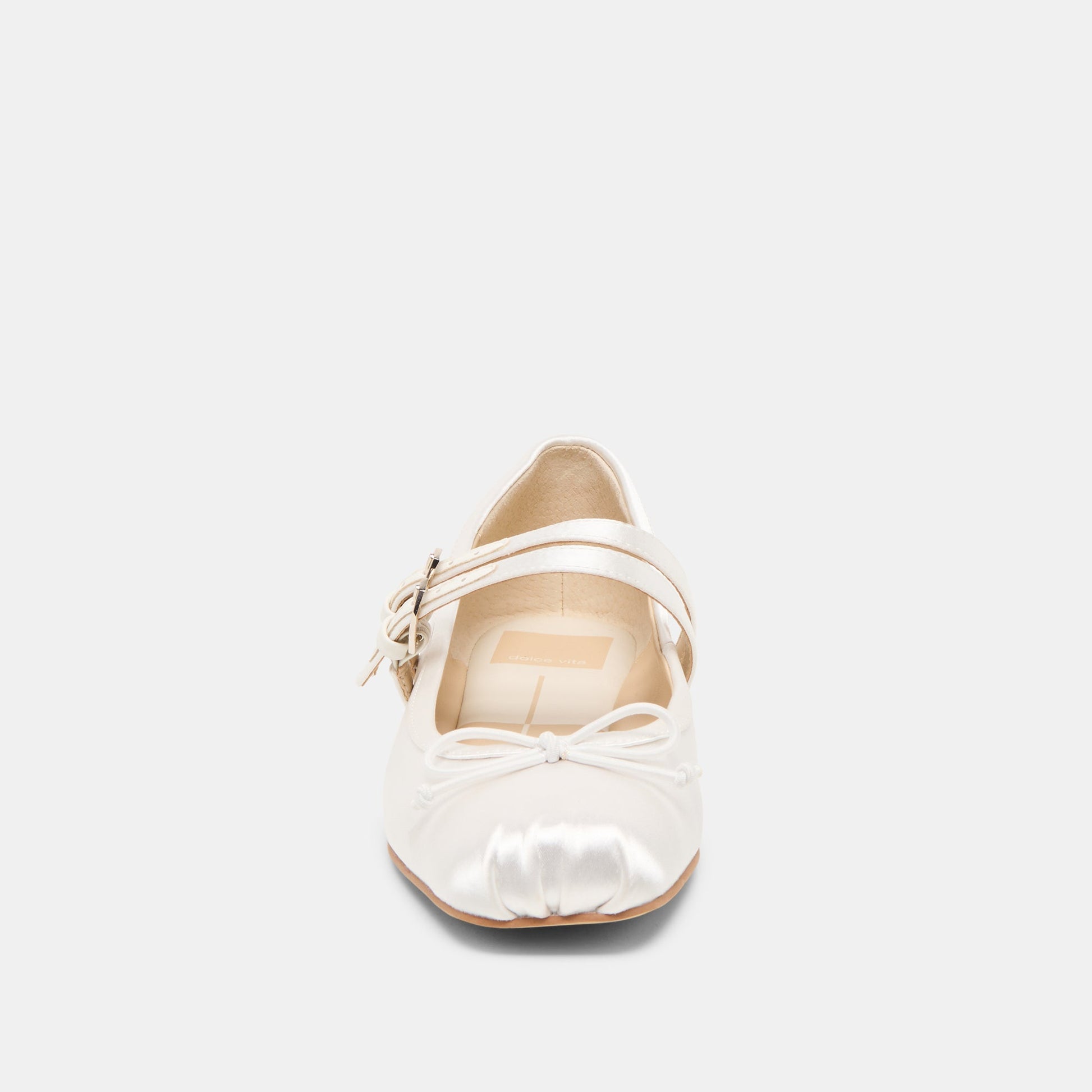 Gibsen True White Satin Ballet Flats Dolce Vita