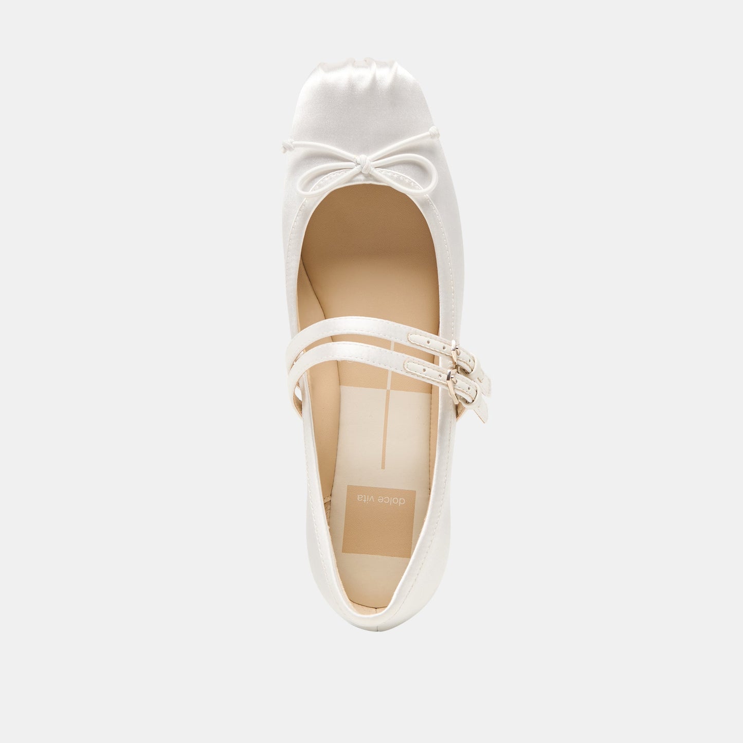Gibsen True White Satin Ballet Flats Dolce Vita