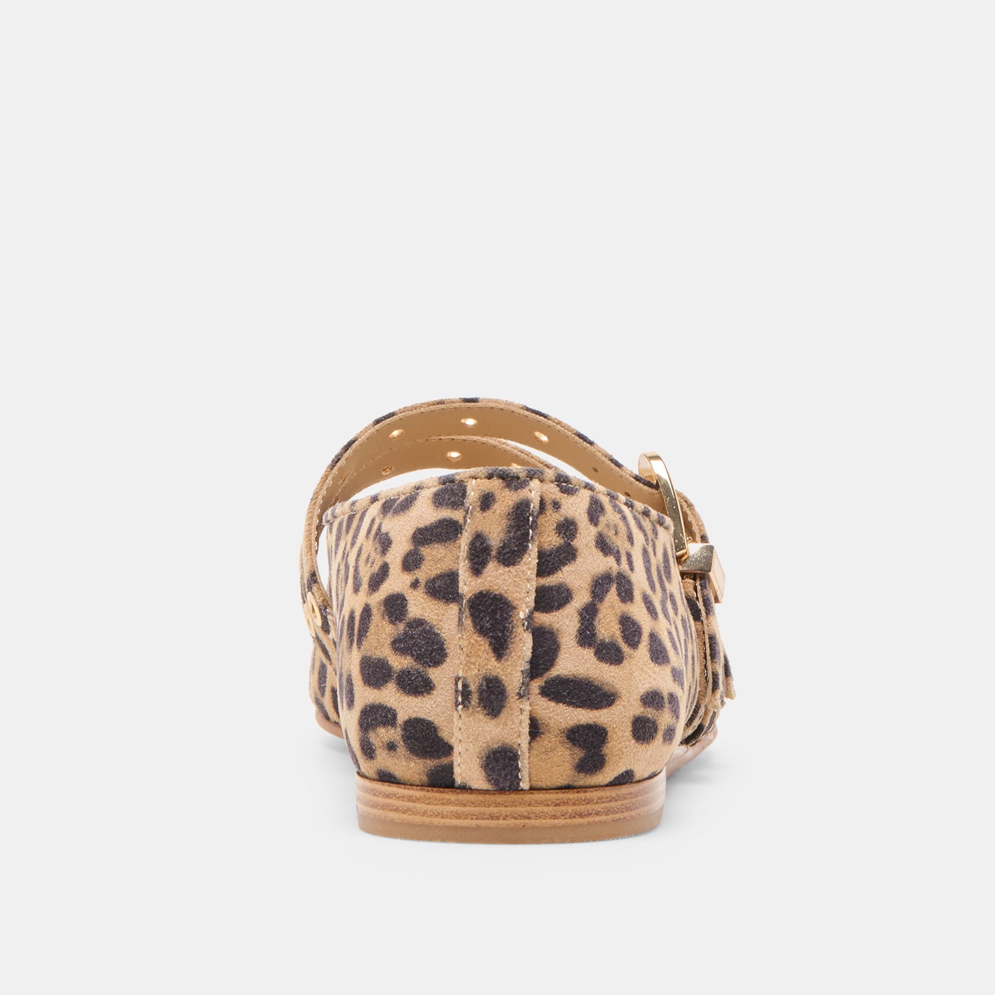 Baylee Grommet Dk Leopard Printed Suede Ballet Flats Dolce Vita