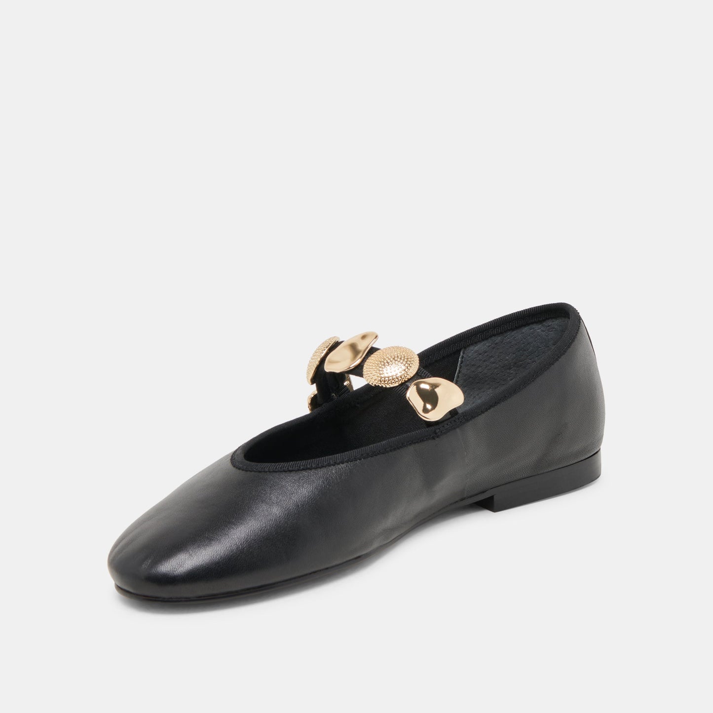 Relan Black Leather Ballet Flats Dolce Vita