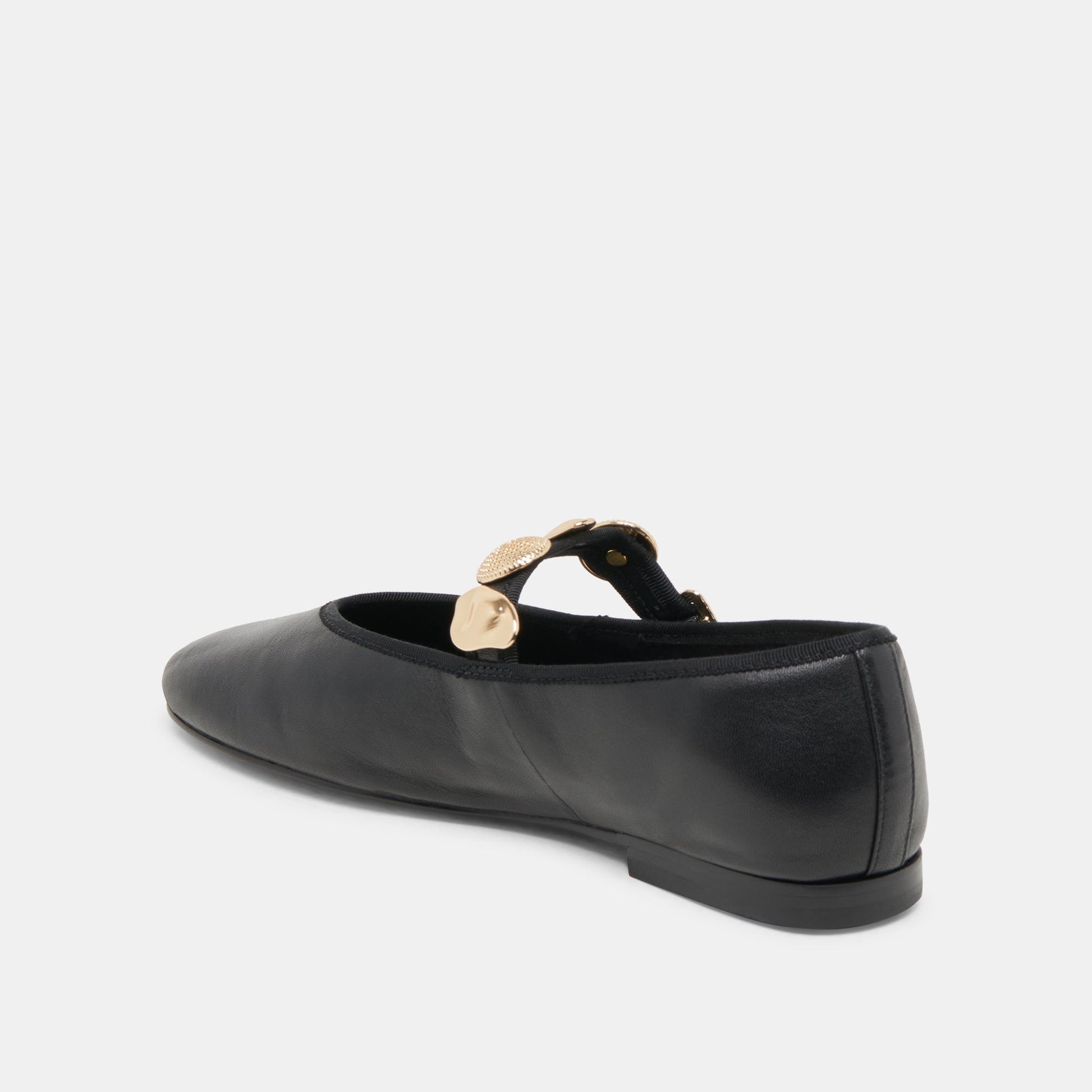 Relan Black Leather Ballet Flats Dolce Vita