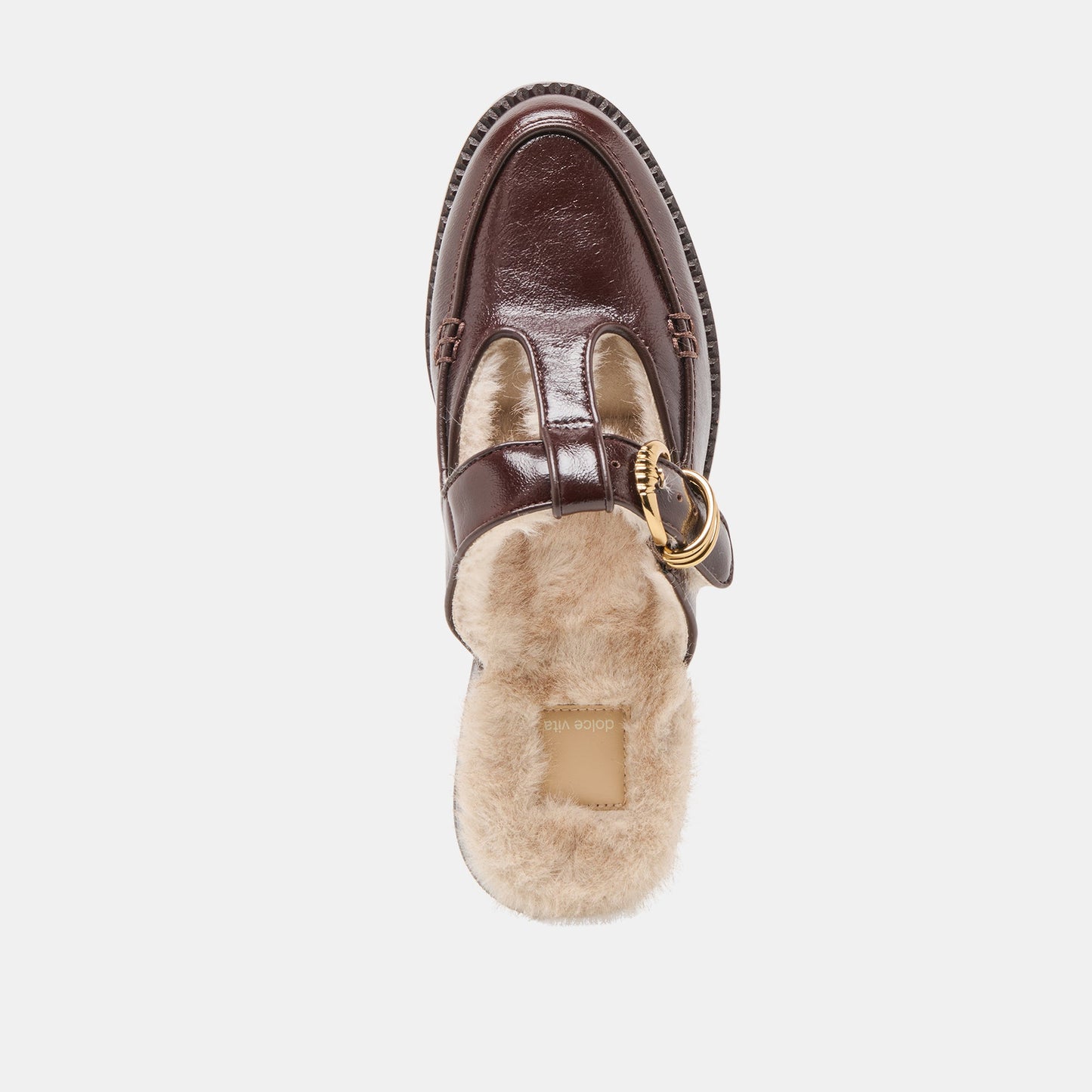 Harlah Plush Chocolate Leather Flats Dolce Vita