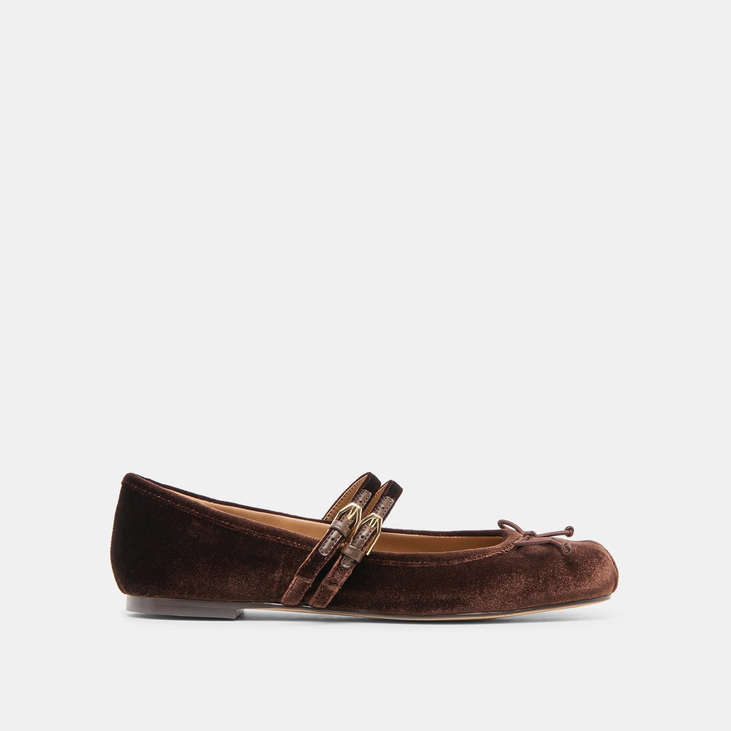 Gibsen Chocolate Velvet Ballet Flats Dolce Vita