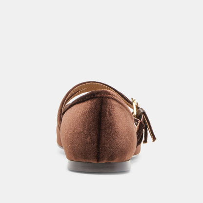 Gibsen Chocolate Velvet Ballet Flats Dolce Vita