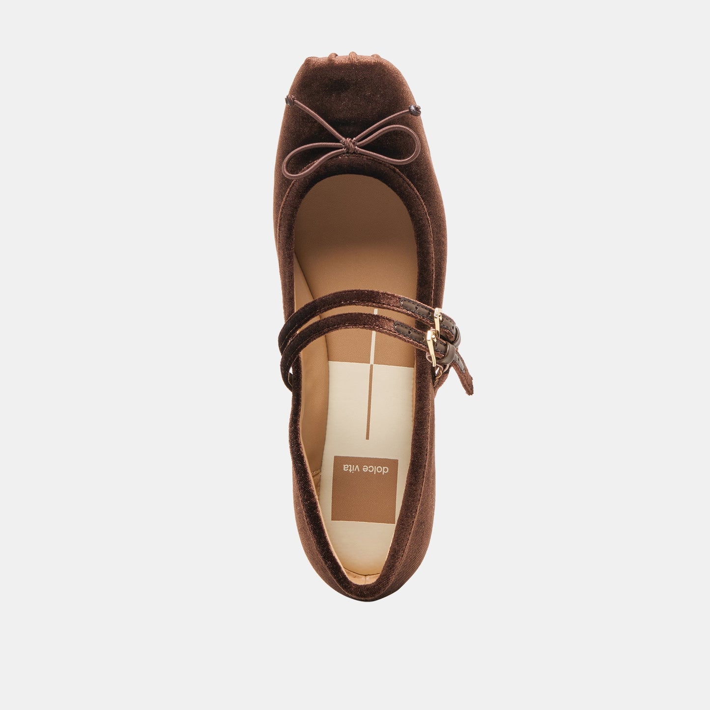 Gibsen Chocolate Velvet Ballet Flats Dolce Vita