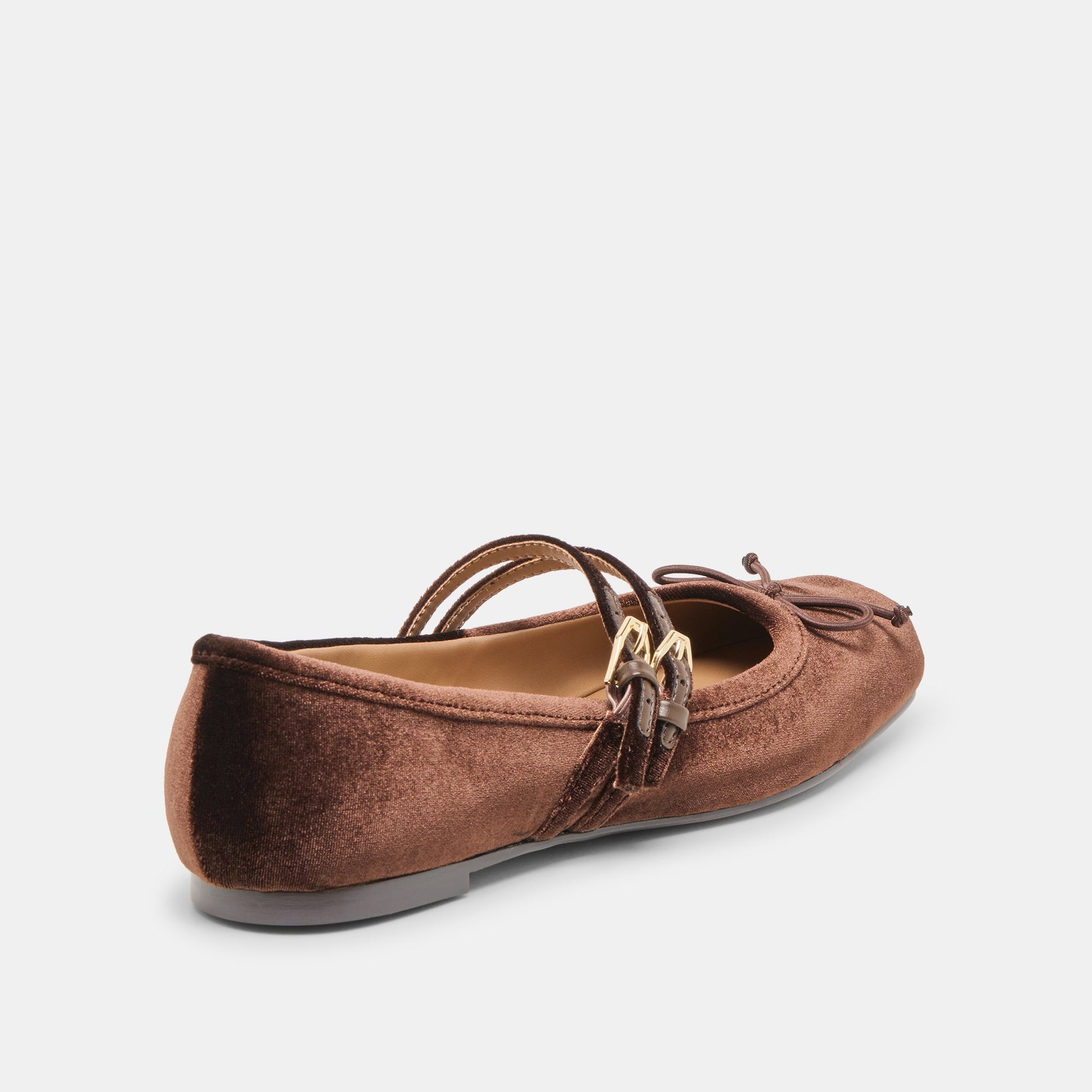 Gibsen Chocolate Velvet Ballet Flats Dolce Vita