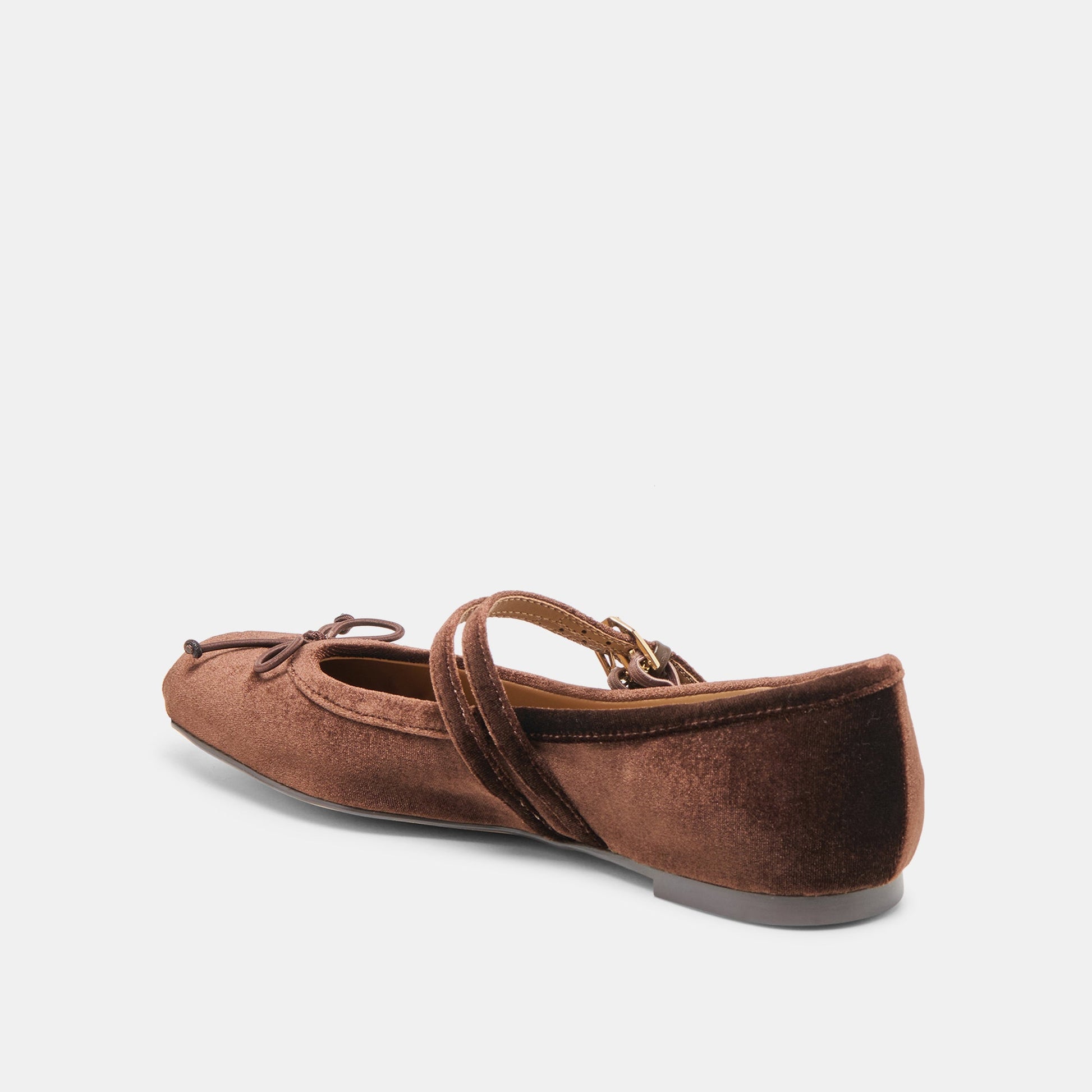 Gibsen Chocolate Velvet Ballet Flats Dolce Vita