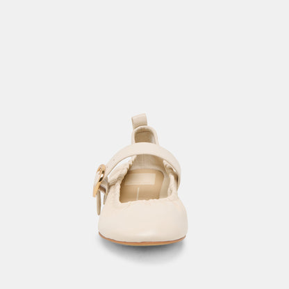 Caely Bone Leather Ballet Flats Dolce Vita