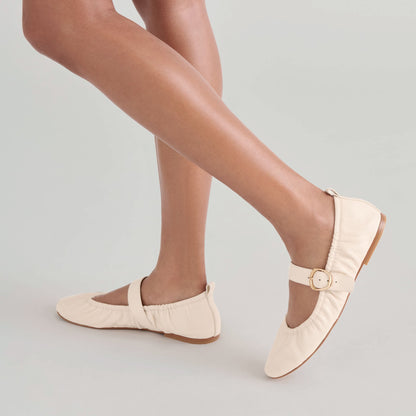 Caely Bone Leather Ballet Flats Dolce Vita