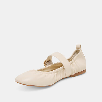 Caely Bone Leather Ballet Flats Dolce Vita