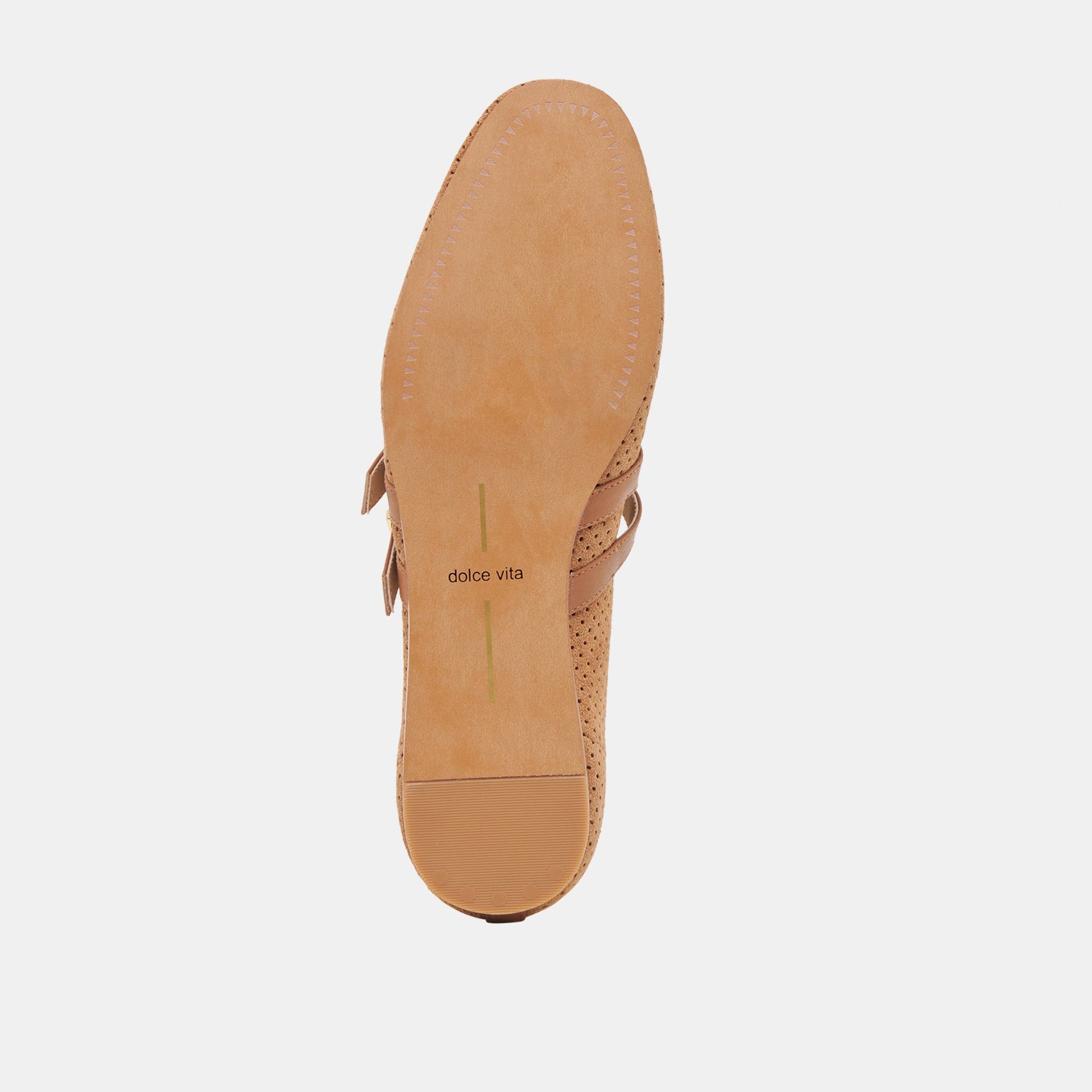 Baylee Pecan Perforated Suede Ballet Flats Dolce Vita