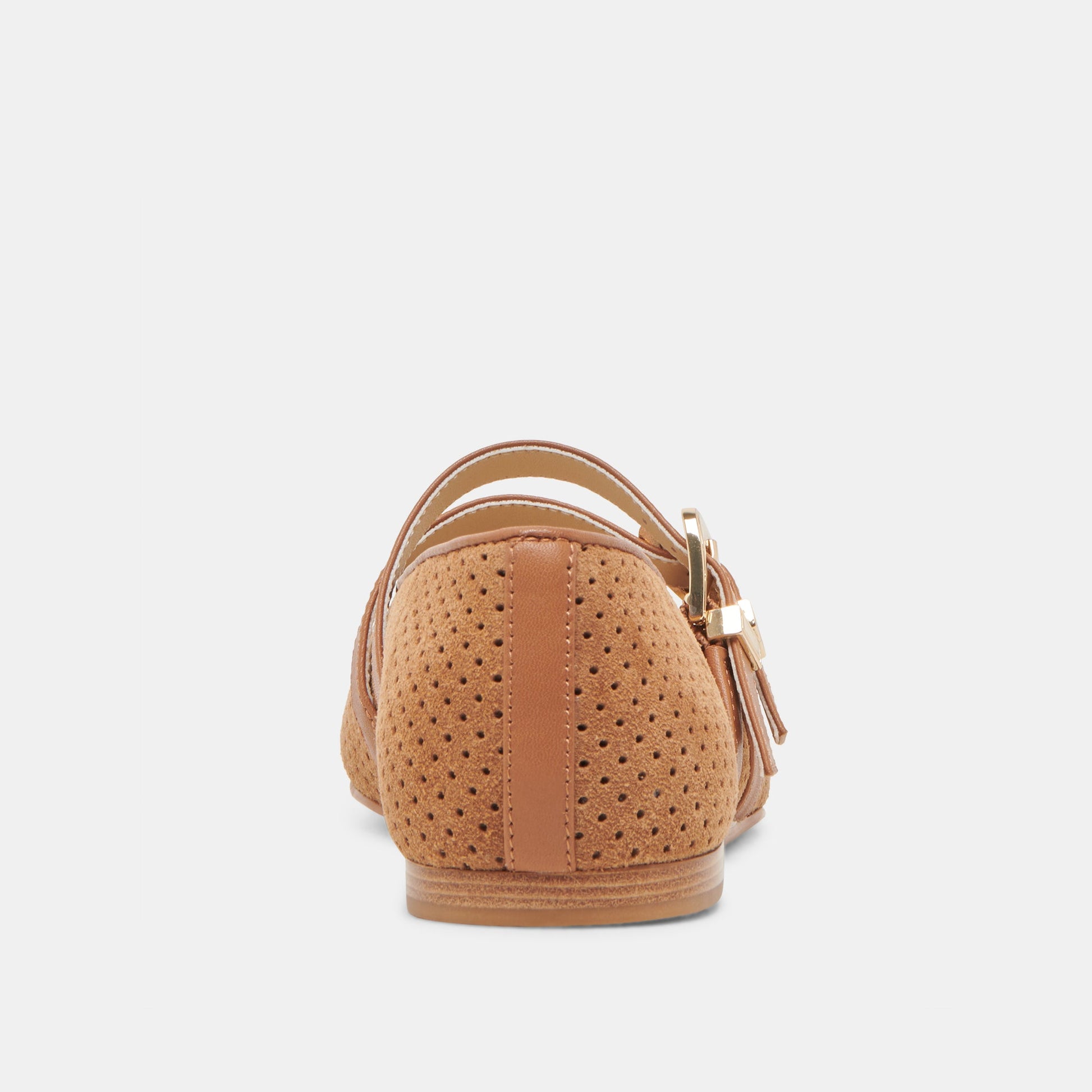 Baylee Pecan Perforated Suede Ballet Flats Dolce Vita