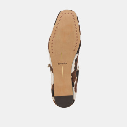 Reyes Cocoa Taurus Calf Hair Ballet Flats Dolce Vita