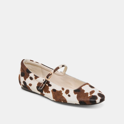 Reyes Cocoa Taurus Calf Hair Ballet Flats Dolce Vita